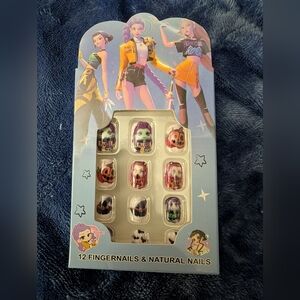 New K-pop Demon Hunters Themed Kids Nail Set